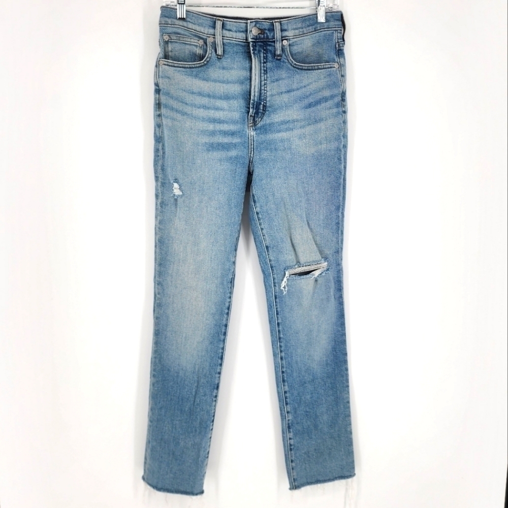 Madewell The Perfect Vintage Jean Distressed Raw Frayed Hem 27 Tall